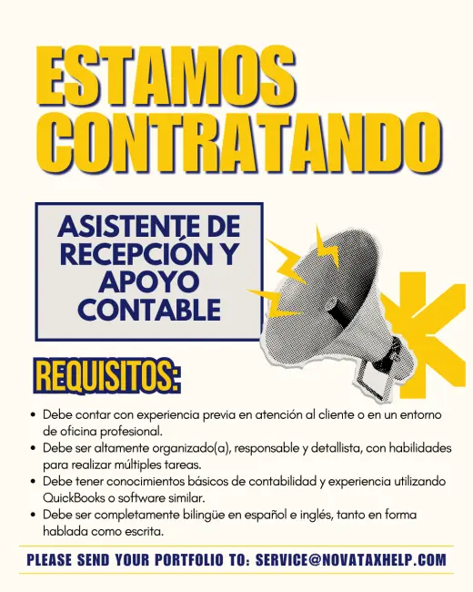 Asistente de Recepción y Apoyo Contable