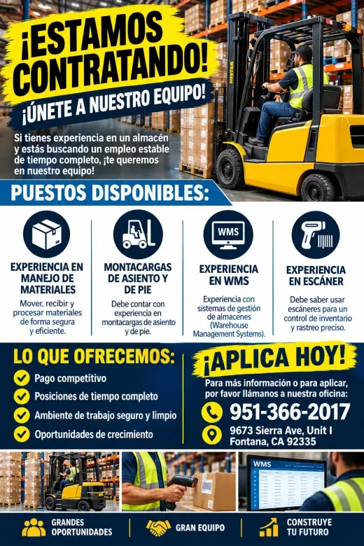 Buscamos personas con experiencia en almacén