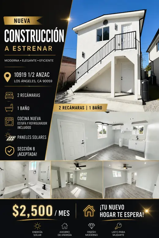 Nueva construction de casa de Renta