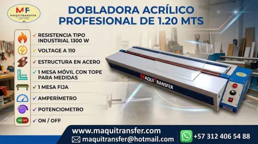 Dobladora Acrílica Profesional de 1.20 M