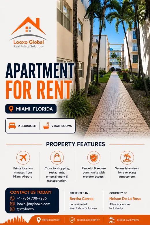 Rent is $2,050 per month.