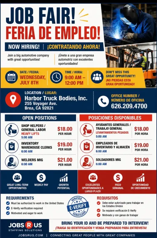 ¡FERIA DE EMPLEO - 07/08!