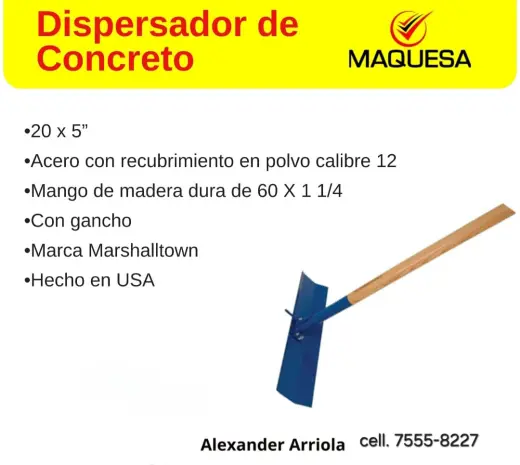 Dispersador de concreto tipo Texas, MARSHALLTOWN USA.