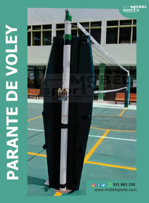 Sistema de Red de Voleibol con Acolchado Protector