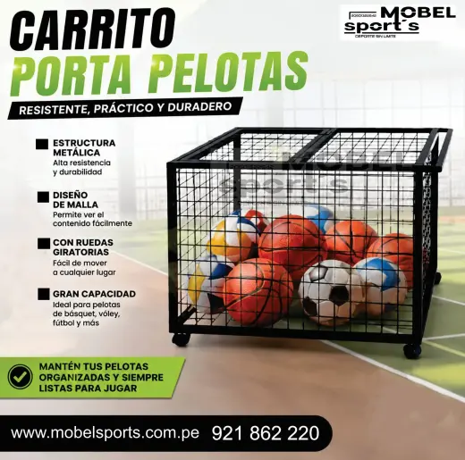 Carrito Duradero para Pelotas Deportivas