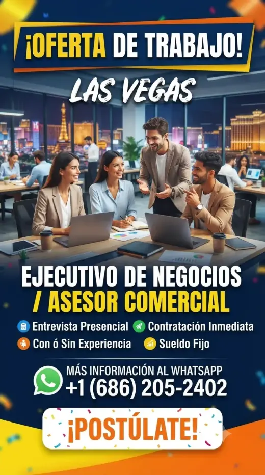 Ejecutivo de Negocios / Asesor Comercial (Sueldo Fijo) ¡Contratación Inmediata!