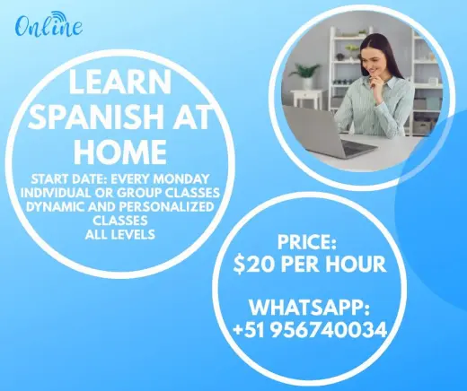 Native Spanish Tutor from Peru - Online - $ 20/hr