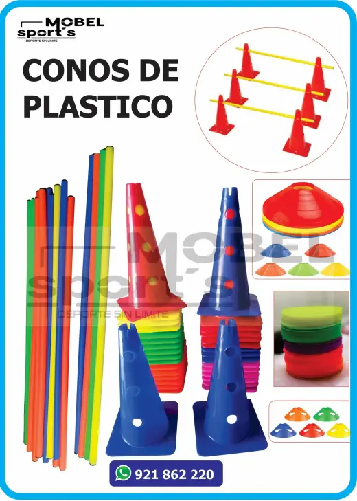 Conos de Plástico Coloridos para Deportes y Entrenamiento