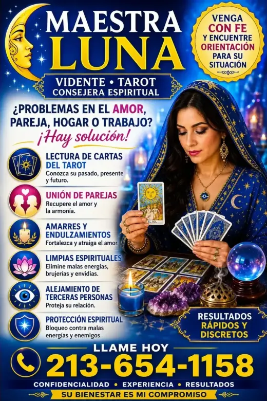 Orientación Espiritual y Lecturas de Tarot por Maestra Luna