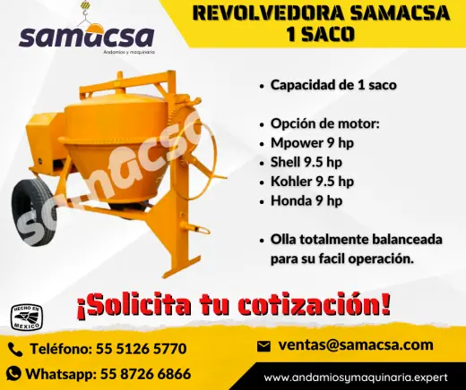 ## 🏗️ Revolvedora de Concreto SAMACSA – 1 Saco