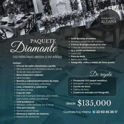 Paquetes Xv años ,Bodas, cumpleaños