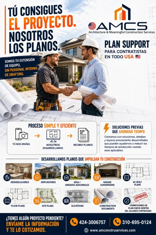 Contratista: TÚ consigues los Proyectos, Nosotros los Planos