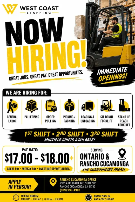 NOW HIRING | ESTAMOS CONTRATANDO