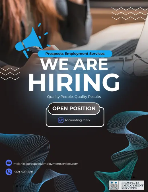 📢 NOW HIRING: ACCOUNTING CLERK 📢