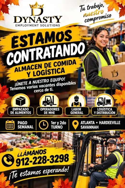 Oportunidades de Empleo en Comida y Logística