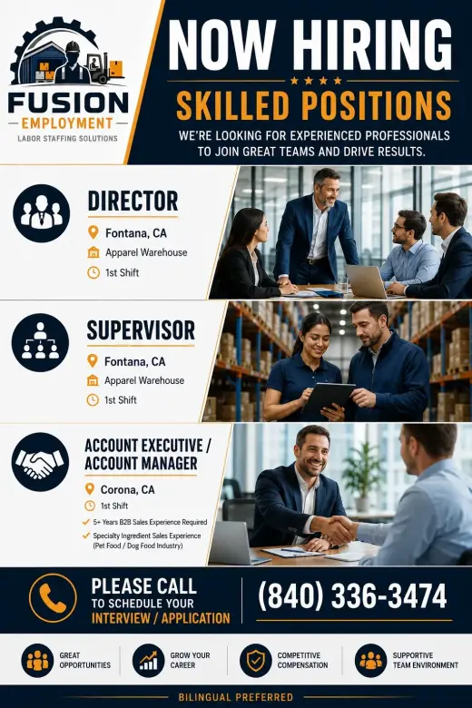 Warehouse Director and Supervisor - Direct Hire