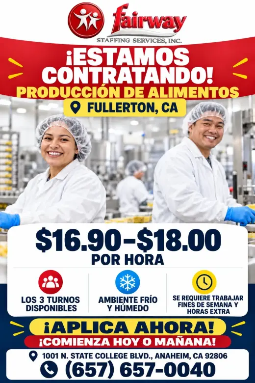 TRABAJA FULL TIME Y HORAS EXTRAS!