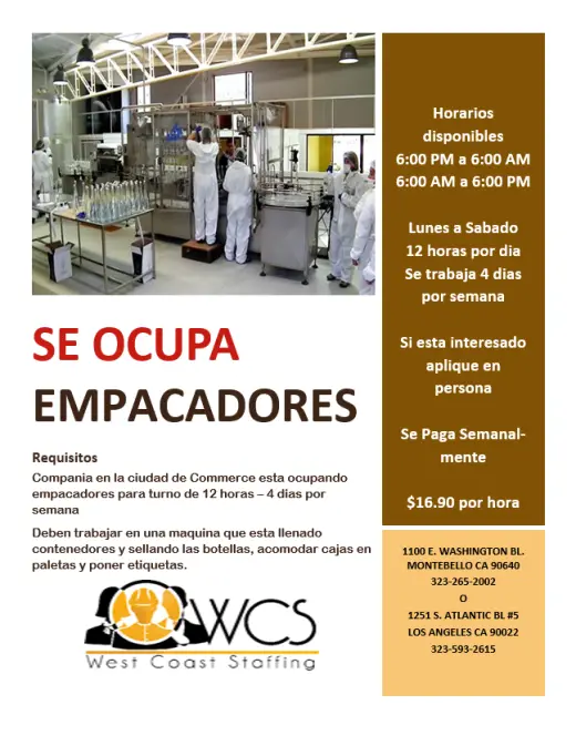 Contratando Empacadores