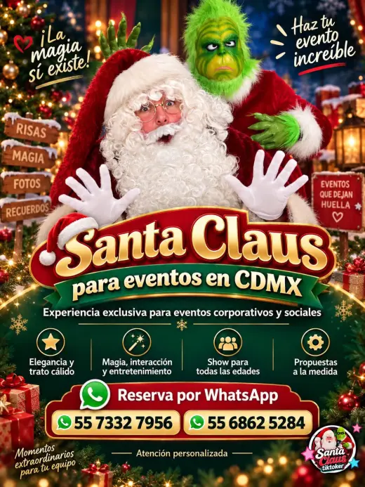 Renta de Santa Claus para fiestas y eventos.