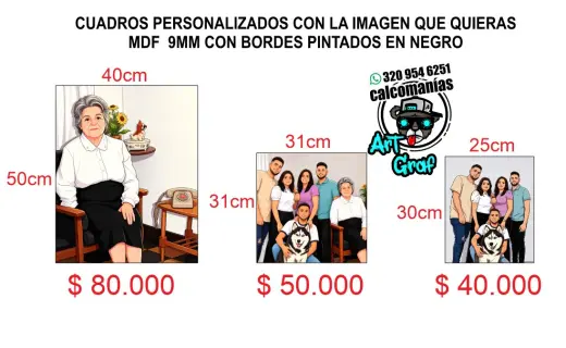 cuadros personalizados en MDF