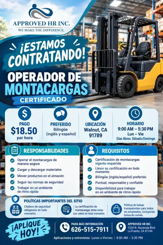 OPERDAORES DE MONTECARGAS