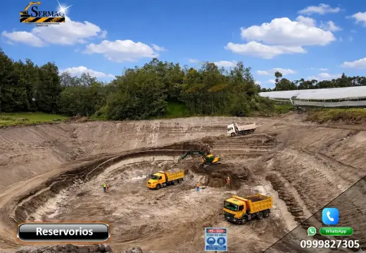 Alquiler de excavadoras, Excavación de reservorios, Desbanques, Demolicion