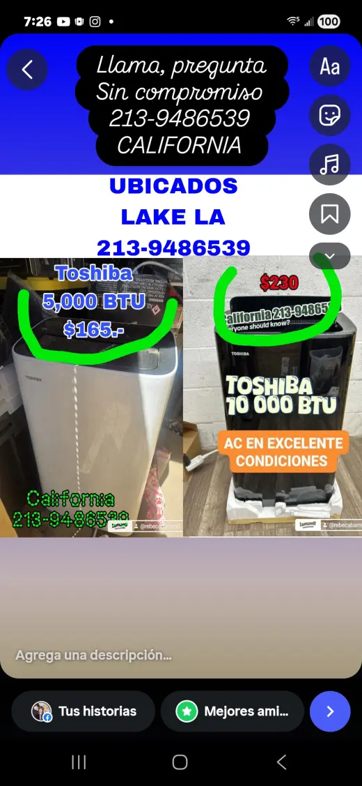 2 AC MOVIL de Uso Toshiba