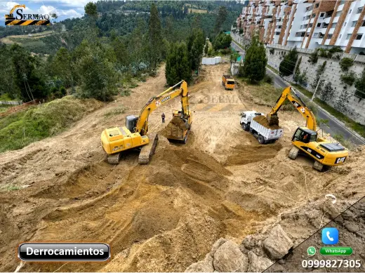 Alquiler de excavadoras, Desbanques, Excavaciones, Derrocameintos, Demolición