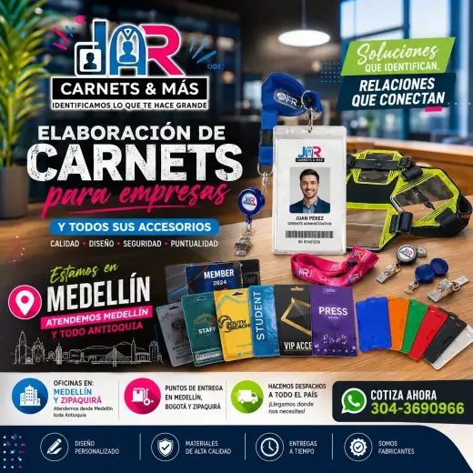 EN MEDELLIN CARNET EMPRESARIAL Y ACCESORIOS