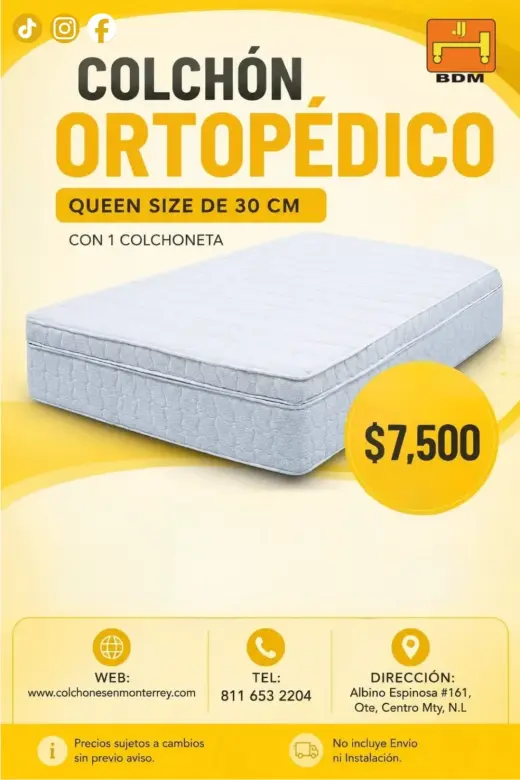 ¿Buscas renovar tu descanso con colchón Ortopédico Queen Size en Monterrey?