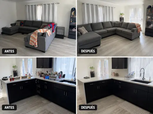 Renovación del Hogar Antes y Después