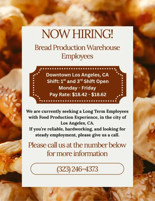 Food Production Warehouse Employees