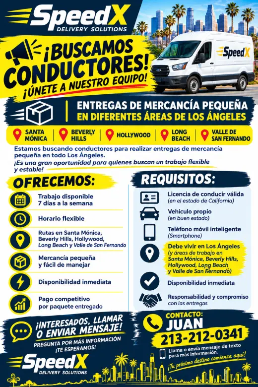 🚨 ¡SE BUSCAN CONDUCTORES – SPEEDX! 🚨