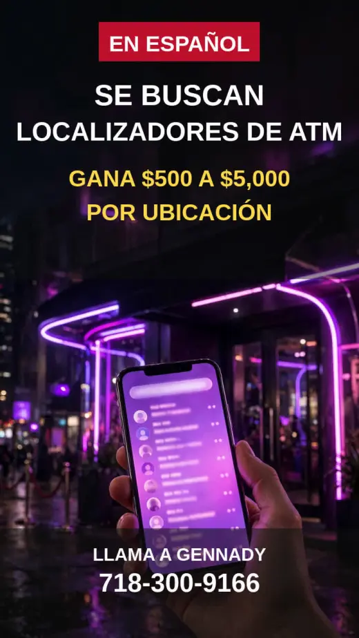 Se buscan localizadores de ATM — Gana $500 a $5,000 por ubicación
