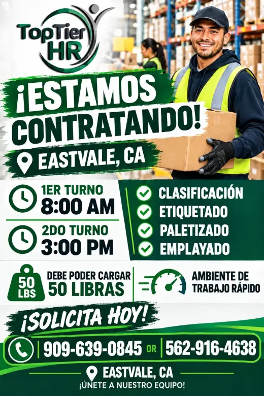 TRABAJO DE BODEGA EN EASTVALE