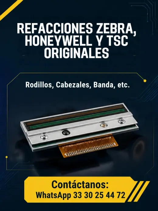 Venta de refacciones para impresoras Zebra, Honeywell y TSC