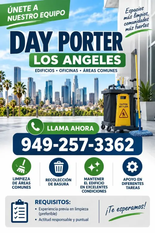 Trabajo De Limpieza en Los Angeles