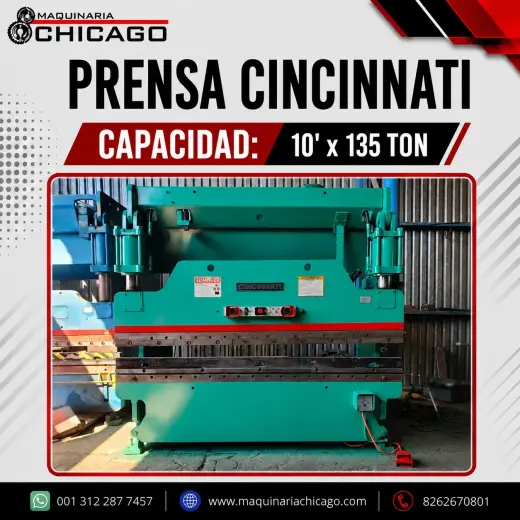 PRENSA CINCINNATI 10' x 135 TON