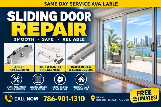 Reparación de Puertas Corredizas en Miami – Estimados GRATIS