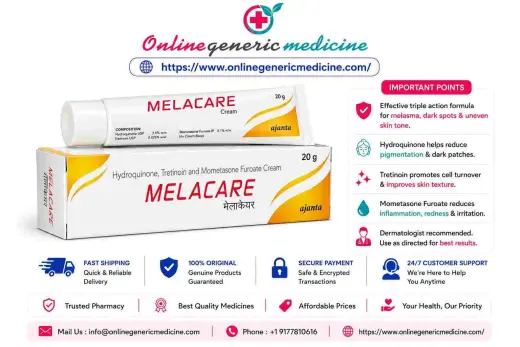 Melacare Cream 20gm: Everything You Need to Know | Online Generic Medicine