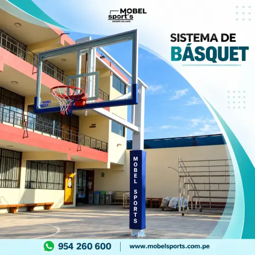 Sistema de basket con tablero transparente