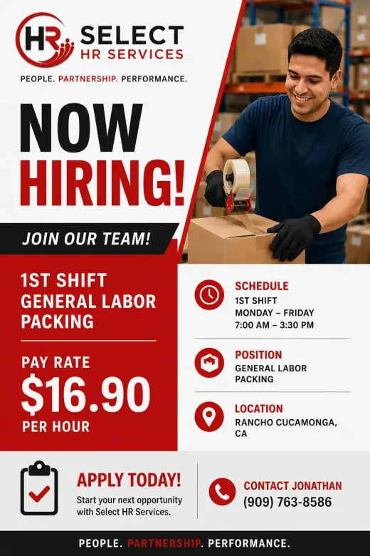 ¡Estamos Contratando: Puesto de Trabajo General en Empaque!