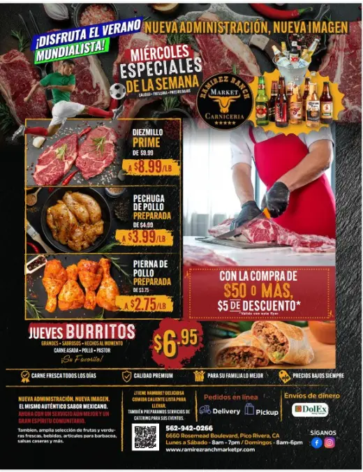 ### 🌞⚽  En Ramirez Ranch Market encontrarás la mejor comida para eventos!!