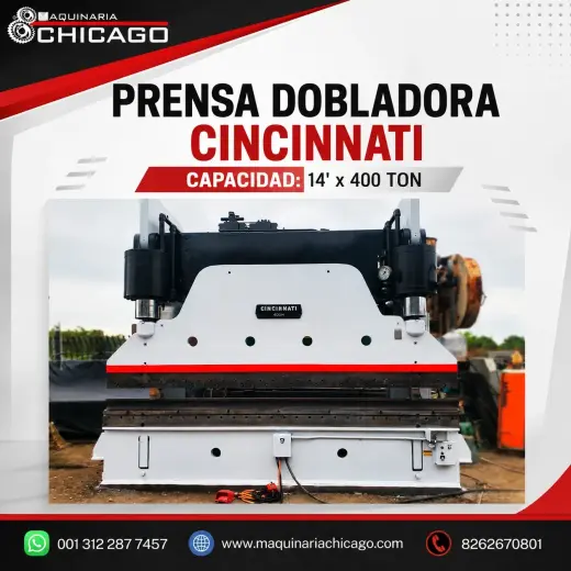 PRENSA DOBLADORA CINCINNATI 14' x 400 TON