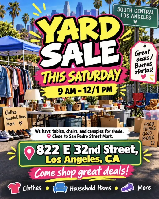 🎉🛍️ ¡GRAN VENTA DE GARAJE! 🛍️🎉
