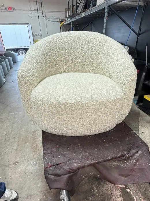 Sillón Redondo Acolchado y Acogedor