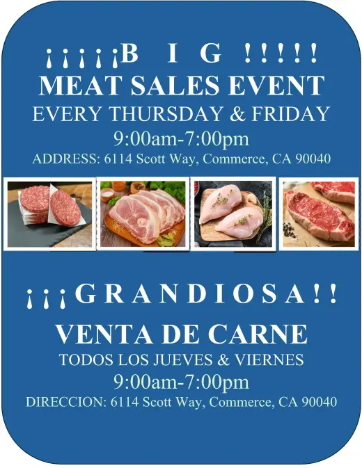 Evento Semanal de Venta de Carne - Cortes Frescos Todos los Jueves y Viernes
