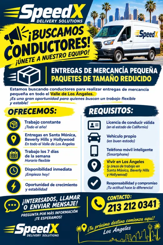 🚨 ¡SE BUSCAN CONDUCTORES – SPEEDX! 🚨