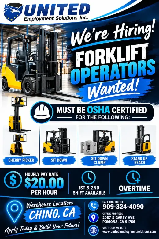 Forklift operators needed