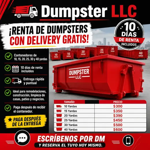 Servicio de Alquiler de Contenedores - ¡Entrega Gratis Incluida!